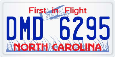 NC license plate DMD6295