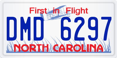 NC license plate DMD6297