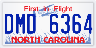 NC license plate DMD6364