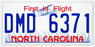 NC license plate DMD6371