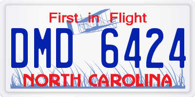 NC license plate DMD6424