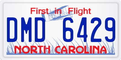 NC license plate DMD6429