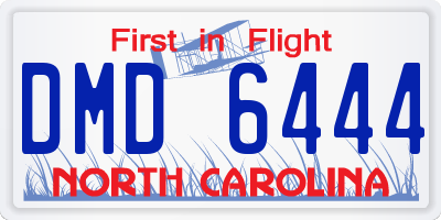 NC license plate DMD6444