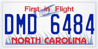 NC license plate DMD6484