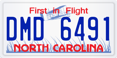 NC license plate DMD6491
