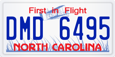 NC license plate DMD6495
