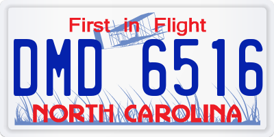 NC license plate DMD6516