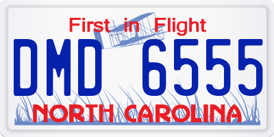 NC license plate DMD6555