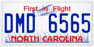 NC license plate DMD6565