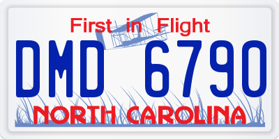 NC license plate DMD6790