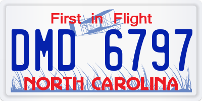 NC license plate DMD6797