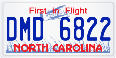NC license plate DMD6822
