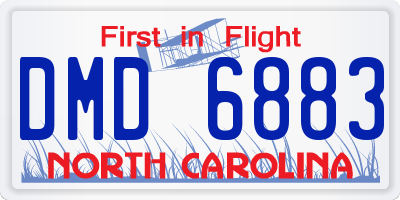 NC license plate DMD6883