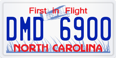NC license plate DMD6900