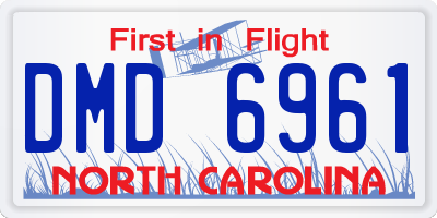 NC license plate DMD6961