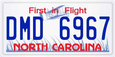 NC license plate DMD6967