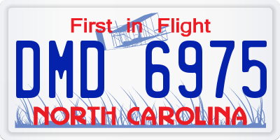 NC license plate DMD6975