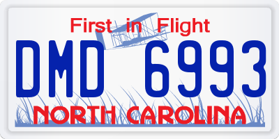 NC license plate DMD6993