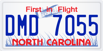 NC license plate DMD7055