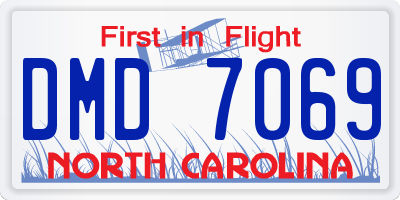 NC license plate DMD7069