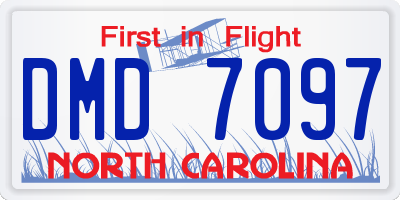NC license plate DMD7097
