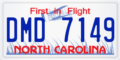 NC license plate DMD7149