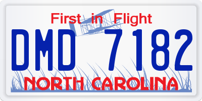 NC license plate DMD7182