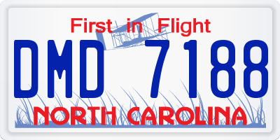 NC license plate DMD7188
