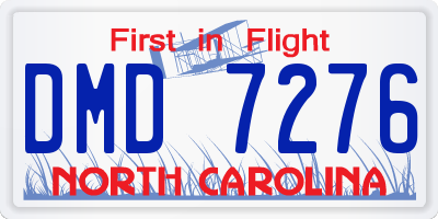 NC license plate DMD7276