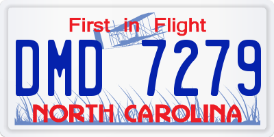 NC license plate DMD7279