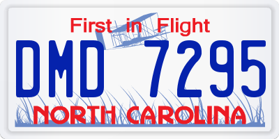 NC license plate DMD7295