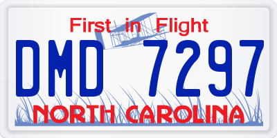 NC license plate DMD7297