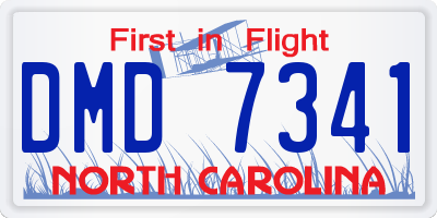NC license plate DMD7341
