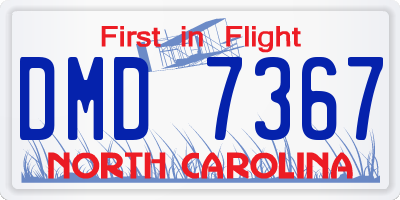 NC license plate DMD7367