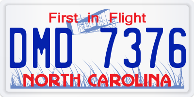 NC license plate DMD7376