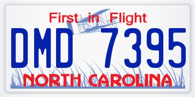 NC license plate DMD7395