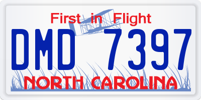 NC license plate DMD7397