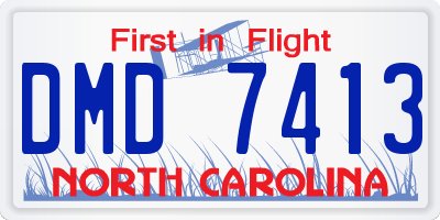 NC license plate DMD7413