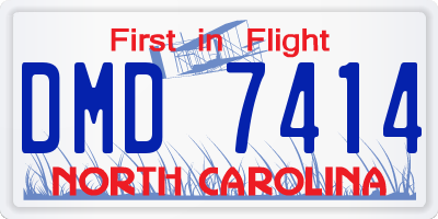 NC license plate DMD7414