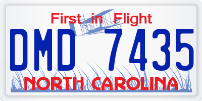 NC license plate DMD7435