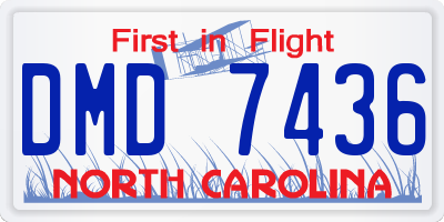 NC license plate DMD7436
