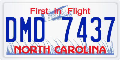 NC license plate DMD7437