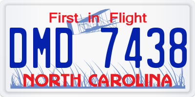 NC license plate DMD7438