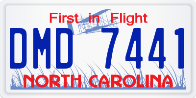 NC license plate DMD7441