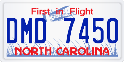 NC license plate DMD7450