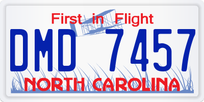 NC license plate DMD7457