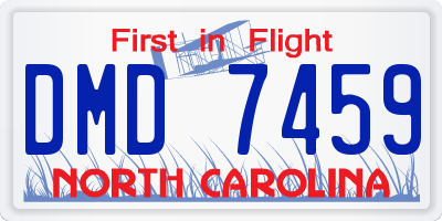 NC license plate DMD7459