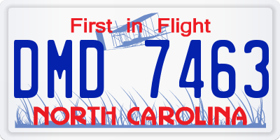 NC license plate DMD7463