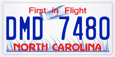 NC license plate DMD7480