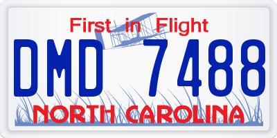 NC license plate DMD7488